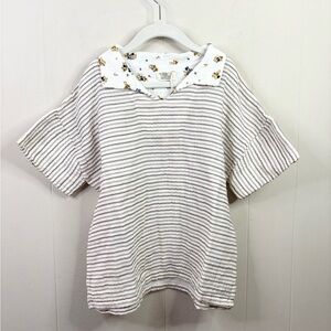 My Little Cozmo gauze cotton tunic popover blouse top collared size 6 new